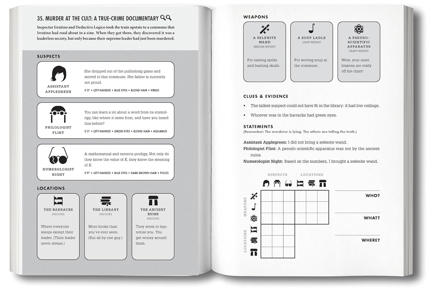 Murdle: Volume 1: 100 Elementary to Impossible Mysteries to Solve Using Logic, Skill, and the Power of Deduction St. Martin's Griffin