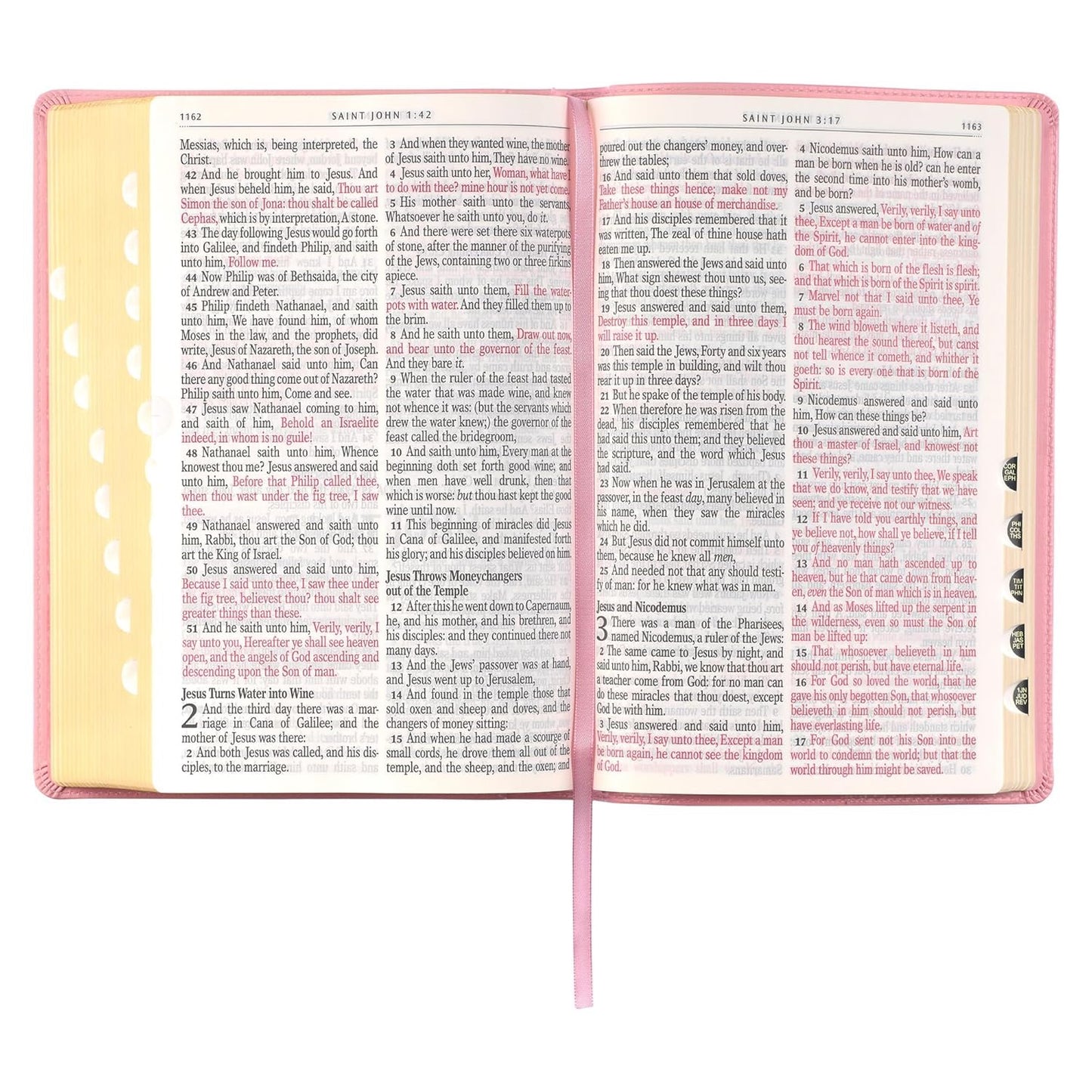 KJV Bible Giant Print Full Size Pink Christian Art Gifts Inc