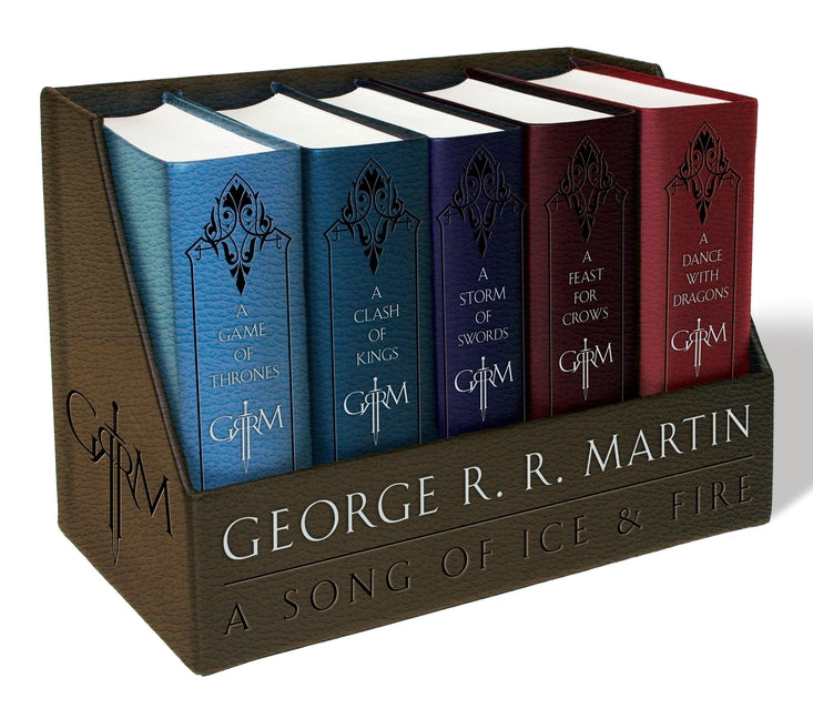 George R. R. Martin's a Game of Thrones Leather-Cloth Boxed Set (Song of Ice Andfire Series): A Game of Thrones, a Clash of Kings, a Storm of Swords, Random House Worlds